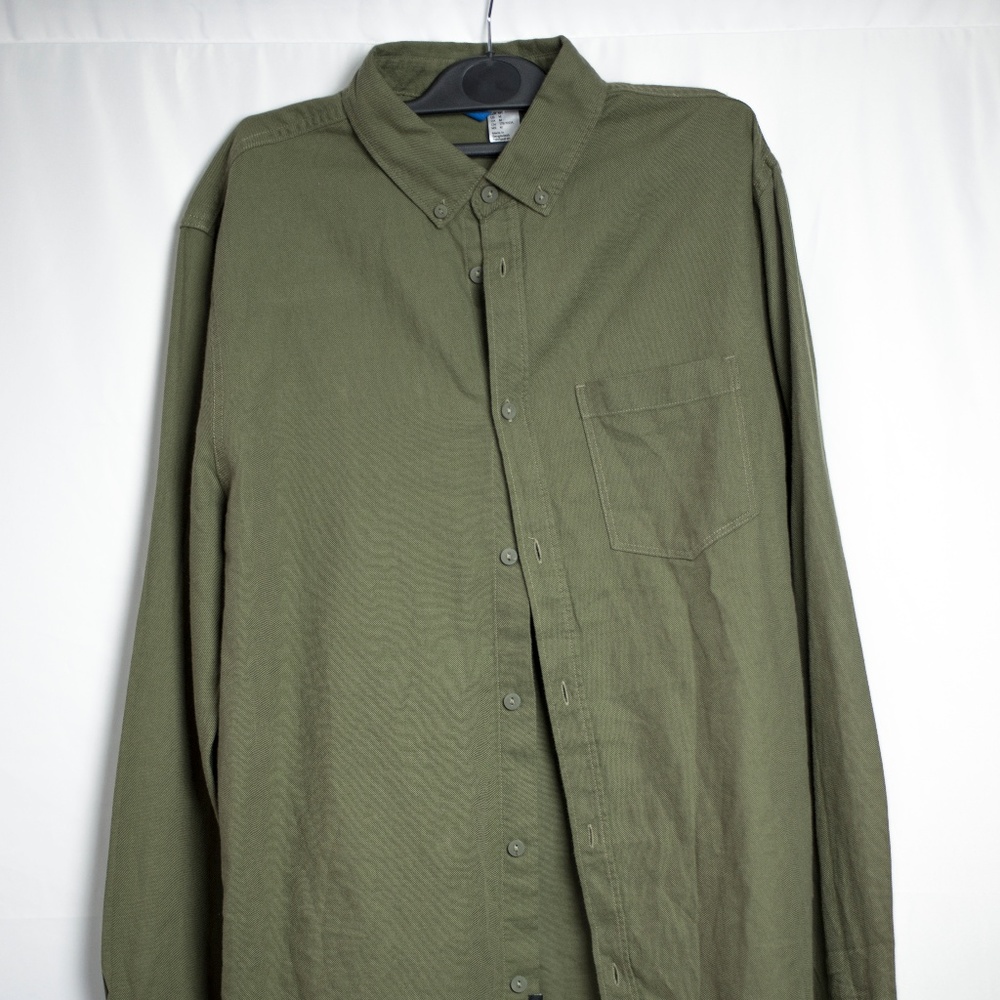 H&M Olive button down